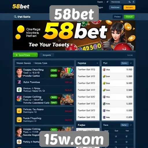 Avaliação da interface do usuário do site 58bet