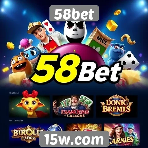 Diversidade de jogos disponíveis no 58bet